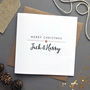 Personalised Merry Christmas Couple Foiled Card, thumbnail 2 of 5