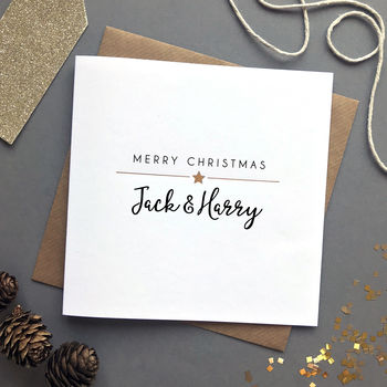 Personalised Merry Christmas Couple Foiled Card, 2 of 5