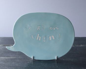Handmade Porcelain Speech Bubble Cheese Board, 3 of 3