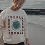 Womens 'Inhale Exhale' Coconut Milk Sweatshirt, thumbnail 2 of 5