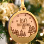Baby's First Christmas Personalised Wooden Decoration, thumbnail 7 of 12