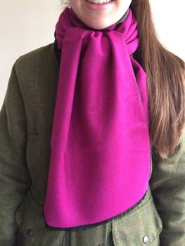 Scarf Fuchsia / Grey Double Sided Soft And Warm, 5 of 8