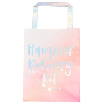 Iridescent Foiled Hangover Recovery Hen Party Bags, 2 of 3