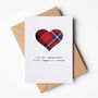 You Go Taegether Scottish Wedding Card With Real Tartan, thumbnail 1 of 7