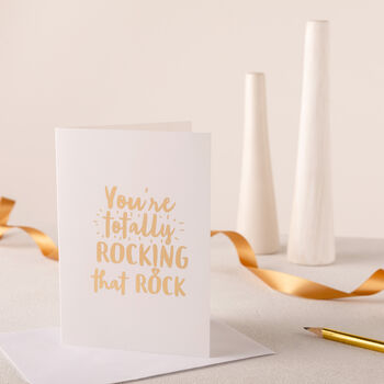 'Totally Rocking That Rock' Engagement Card, 10 of 10