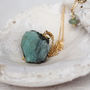 Raw Emerald Stone Necklace, thumbnail 6 of 12