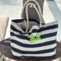 Monogrammed Beach Bag Embroidered In Neon Thread, thumbnail 4 of 4
