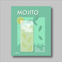 Mojito Cocktail Print Four Colour Options, thumbnail 5 of 8