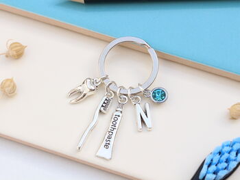 Dentist Personalised Keyring, Dental Nurse, Graduation, 3 of 12