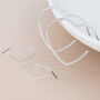 Silver Plated Sparkly Open Heart Earrings, thumbnail 1 of 4