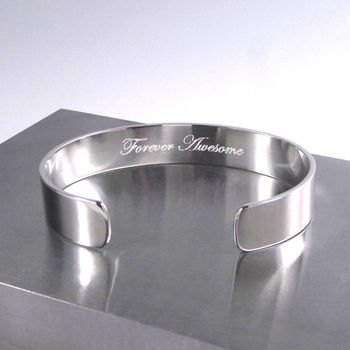 Men's Solid Silver Cuff Bracelet Hand Made, 2 of 9