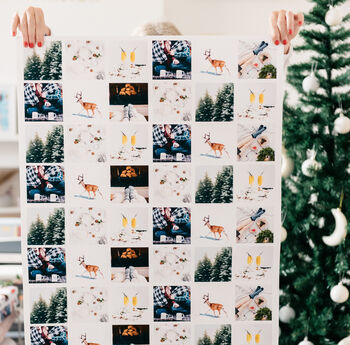 Personalised Scandi Christmas Photo Wrapping Paper, 2 of 3