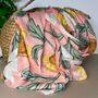 Anemone Print Scarf In Dusky Pink, thumbnail 1 of 4