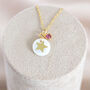 Mother Of Pearl Star Necklace With Birthstone Detail, thumbnail 3 of 9