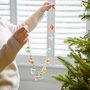 Mirai Pendent Coloured Recycled Glass Bauble Garland, thumbnail 4 of 4