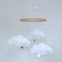 White Multi Cloud And Star Baby Mobile, thumbnail 2 of 6