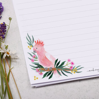 A4 Letter Writing Paper With Tropical Birds And Flowers, 2 of 4