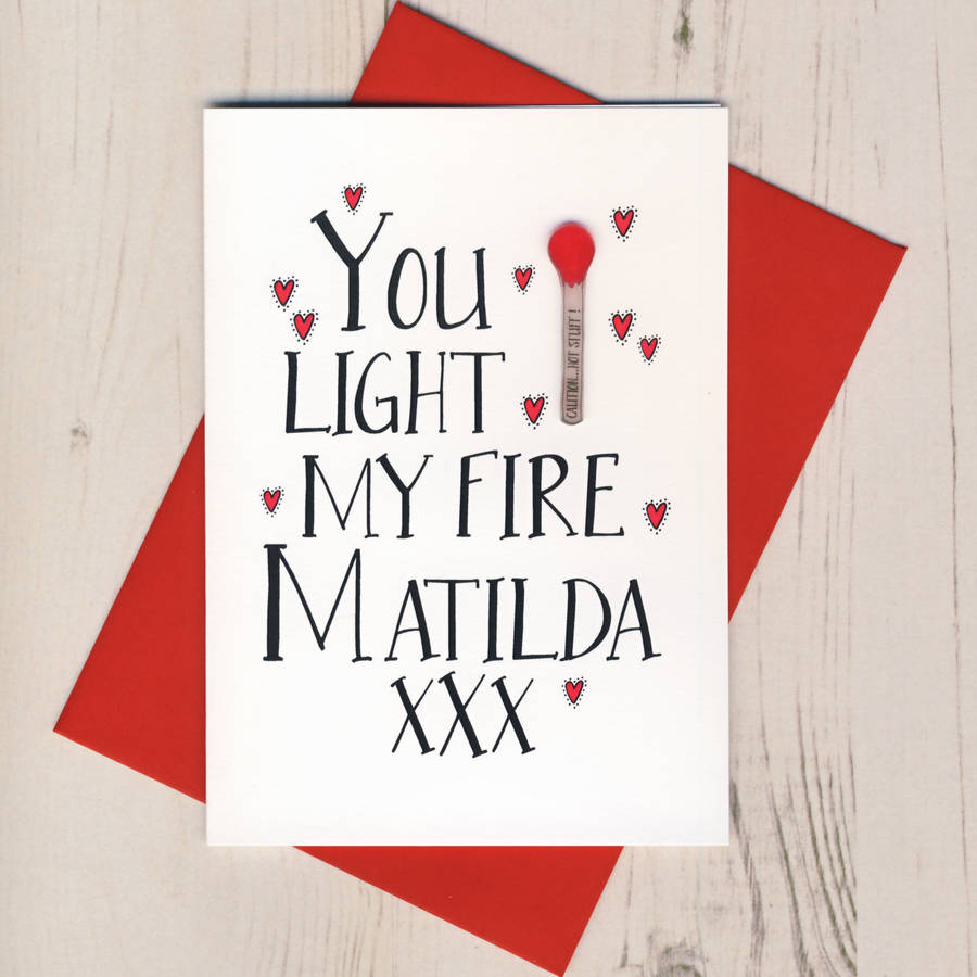 Personalised You Light My Fire Card By Eggbert And Daisy