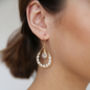 Moonstone And Pearl Chandlier Earrings, thumbnail 1 of 3