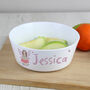Personalised Toadstool Fairy Plastic Bowl, thumbnail 3 of 4