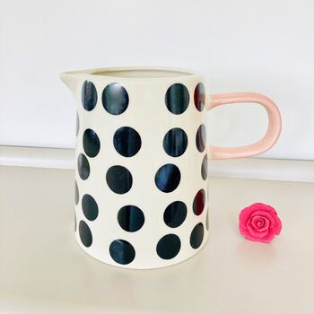 Hand Painted Large Spotty Jug, 2 of 7