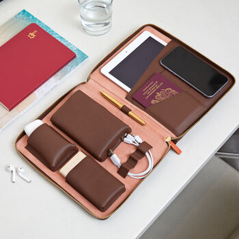 Personalised Luxury Leather Tech And Tablet Case, 3 of 12