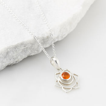 Sacral Chakra Carnelian Necklace Silver / Gold Plated, 5 of 12