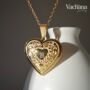 Personalized Heart Pendent Locket Pendant Necklace, thumbnail 3 of 5