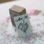 Botanical Couples Initials Wedding Favours Rubber Stamp, thumbnail 1 of 2