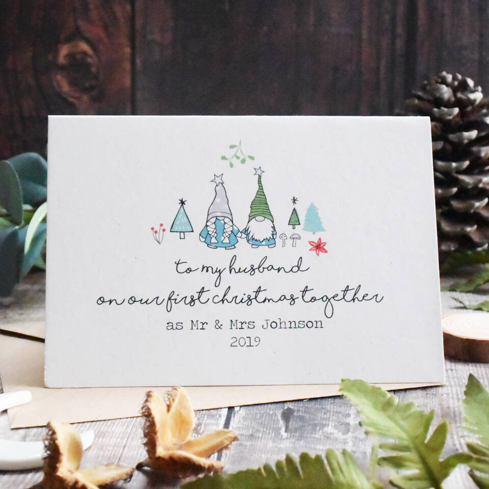 Husband Or Wife First Christmas Card By Paper And Inc | notonthehighstreet.com