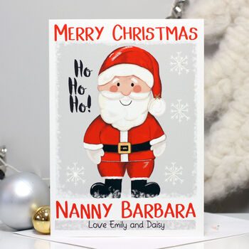 Personalised Santa Family Christmas Card, 6 of 12