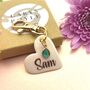 Personalised March Birthstone Key Ring, thumbnail 5 of 5