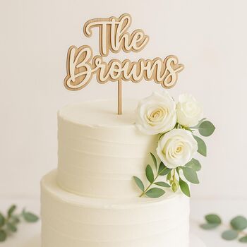 Personalised Wedding Name Cake Topper –Custom Cake Sign, 6 of 9
