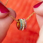 Family Birthstone Rings Necklace, thumbnail 5 of 12