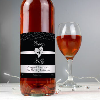 Personalised Rose Wine Heart Rose, 2 of 4