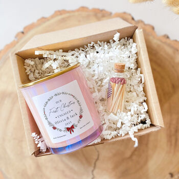 Our First Christmas Engaged Candle Gift, 5 of 10
