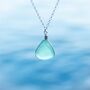 Cornish Sea Glass Pendant Aqua, thumbnail 2 of 8