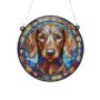 Dachshund Dapple Stained Glass Effect Suncatcher, thumbnail 3 of 3