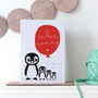 Personalised Mummy Valentine's Day Card With Penguins, thumbnail 3 of 4