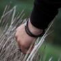 Men's Personalised Double Strand Woven Slim Leather Bracelet, thumbnail 3 of 6