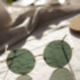 Green Gold Oversized Round Circle Wire Frame Sunglasses, thumbnail 3 of 6