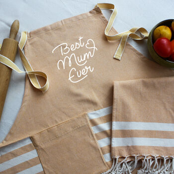 Personalised Cotton Kitchen Apron And Kitchen Towels, 3 of 11