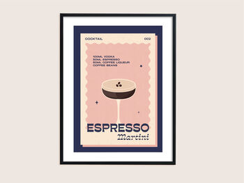Retro Espresso Martini Print, 4 of 5