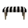Hand Painted Upholstered Linen Square Stripe Footstool, thumbnail 10 of 12