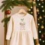 Personalised Girls Christmas Pudding Dress, thumbnail 1 of 5