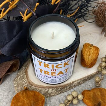 Halloween Trick Or Treat Personalised Candle, 3 of 3