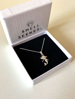 Sterling Silver Mermaid Pendant Necklace, 3 of 7