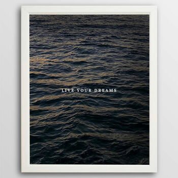 Personalised Quote Print On Peaceful Sea Background, 2 of 4