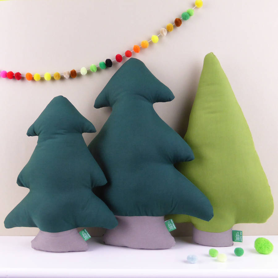 christmas tree shaped pillows by petit mushyp