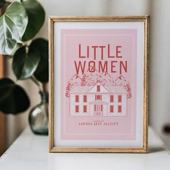 Little Women Art Print | Pink Book Lover Gift, 6 of 11